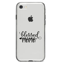 DistinctInk® Clear Shockproof Hybrid Case for Apple iPhone / Samsung Galaxy / Google Pixel - Blessed Mama - Heart