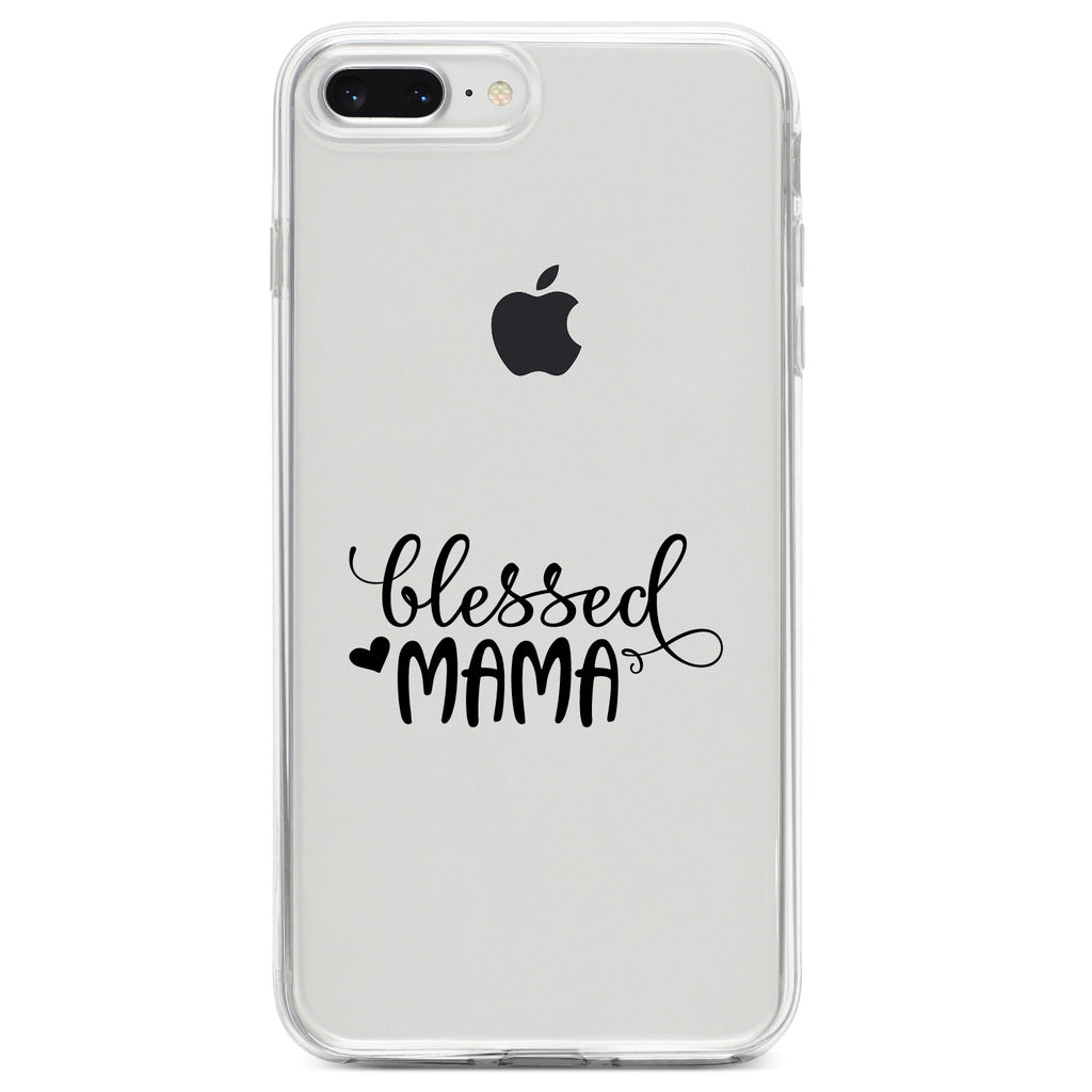 Blessed Mama, Heart Clear Shockproof iPhone Case, view 6
