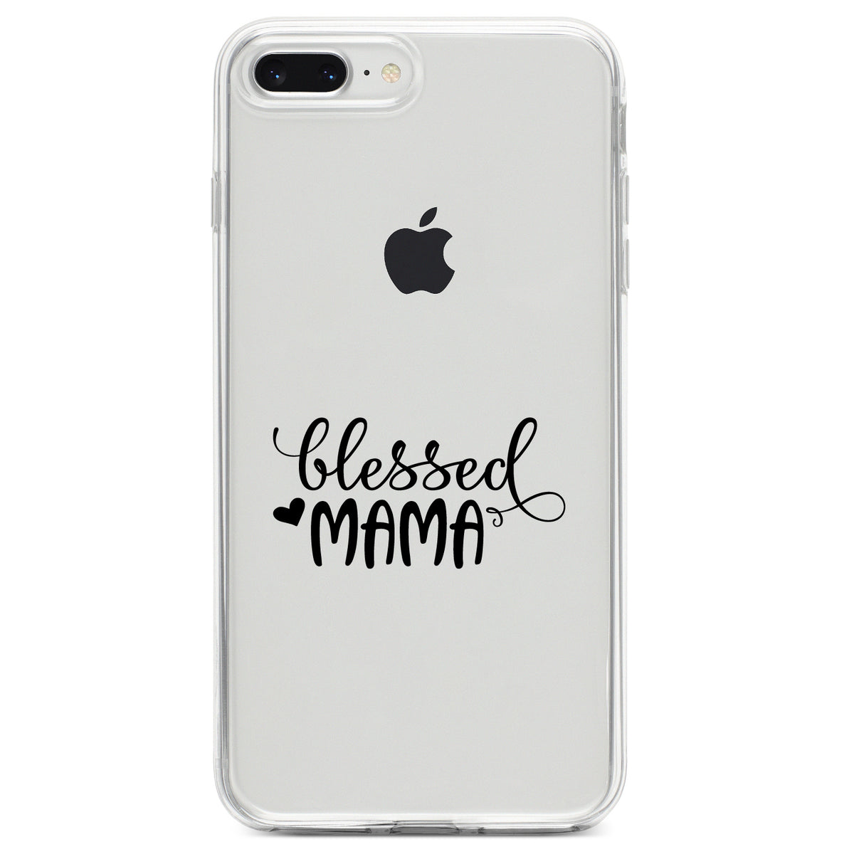 Blessed Mama, Heart Clear Shockproof iPhone Case, view 6