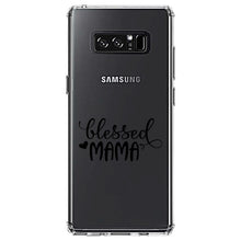 DistinctInk® Clear Shockproof Hybrid Case for Apple iPhone / Samsung Galaxy / Google Pixel - Blessed Mama - Heart