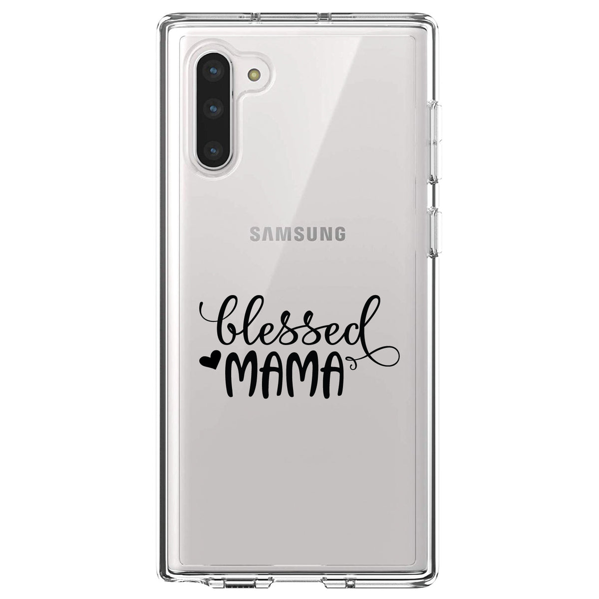 Blessed Mama, Heart Clear Shockproof iPhone Case, view 9