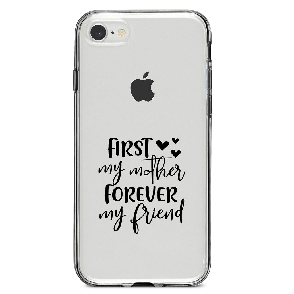 First My Mother, Forever My Friend Clear Shockproof iPhone Case, view 5