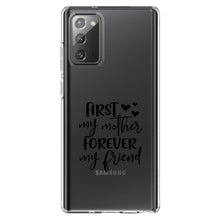 DistinctInk® Clear Shockproof Hybrid Case for Apple iPhone / Samsung Galaxy / Google Pixel - First My Mother, Forever My Friend