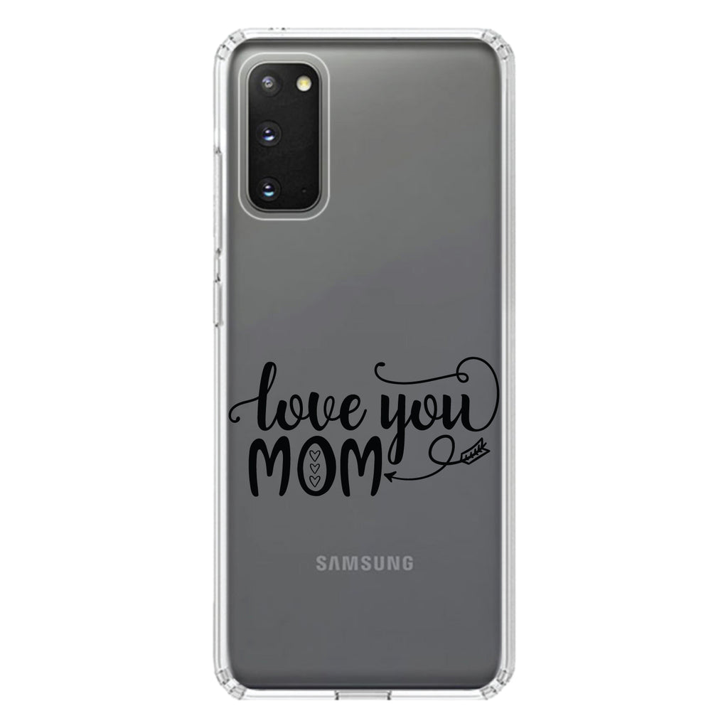 Love You Mom, Hearts, Arrow Clear Shockproof iPhone Case, view 14