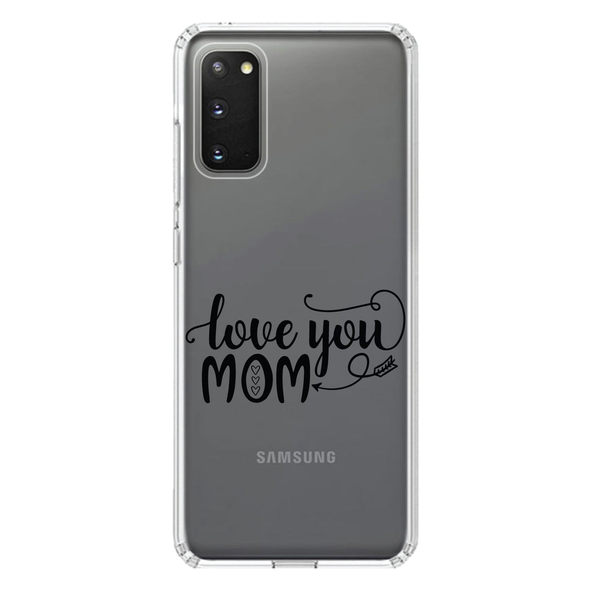 Love You Mom, Hearts, Arrow Clear Shockproof iPhone Case, view 14