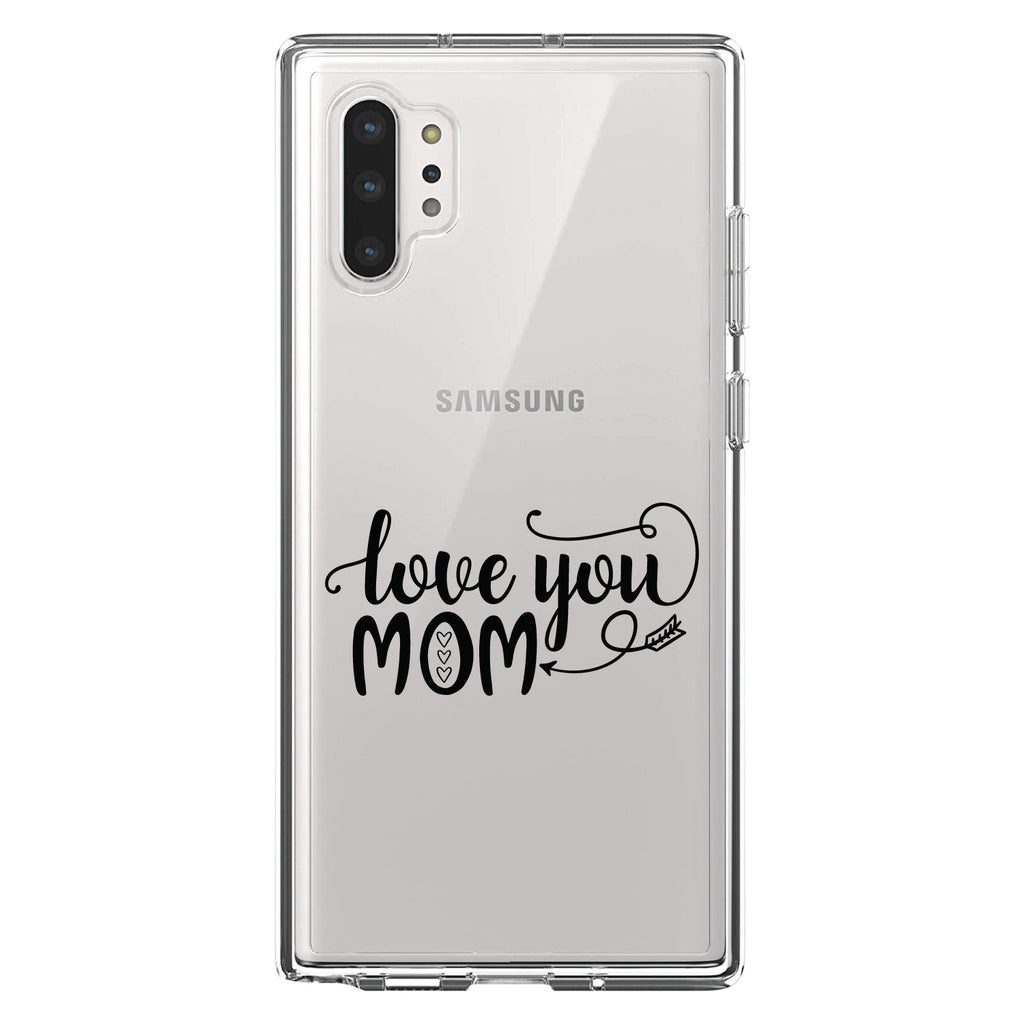 Love You Mom, Hearts, Arrow Clear Shockproof iPhone Case, view 10