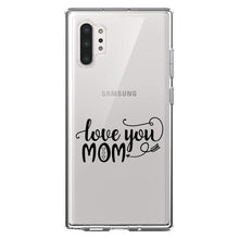 DistinctInk® Clear Shockproof Hybrid Case for Apple iPhone / Samsung Galaxy / Google Pixel - Love You Mom - Hearts, Arrow