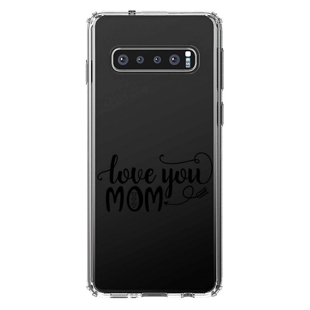 Love You Mom, Hearts, Arrow Clear Shockproof iPhone Case, view 17