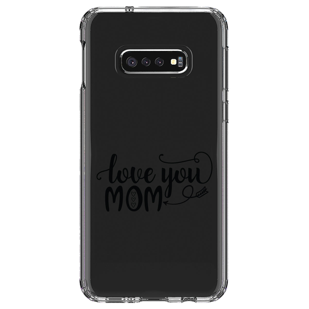 Love You Mom, Hearts, Arrow Clear Shockproof iPhone Case, view 18
