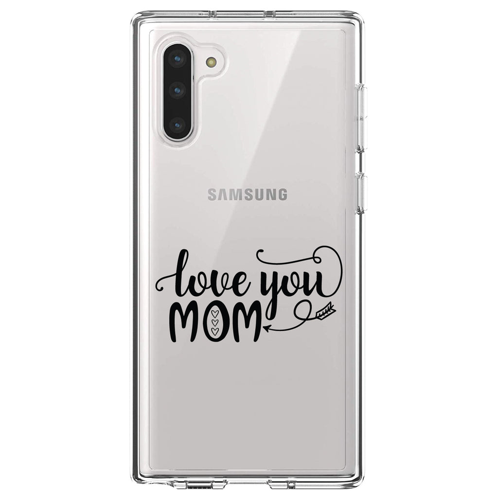 Love You Mom, Hearts, Arrow Clear Shockproof iPhone Case, view 9