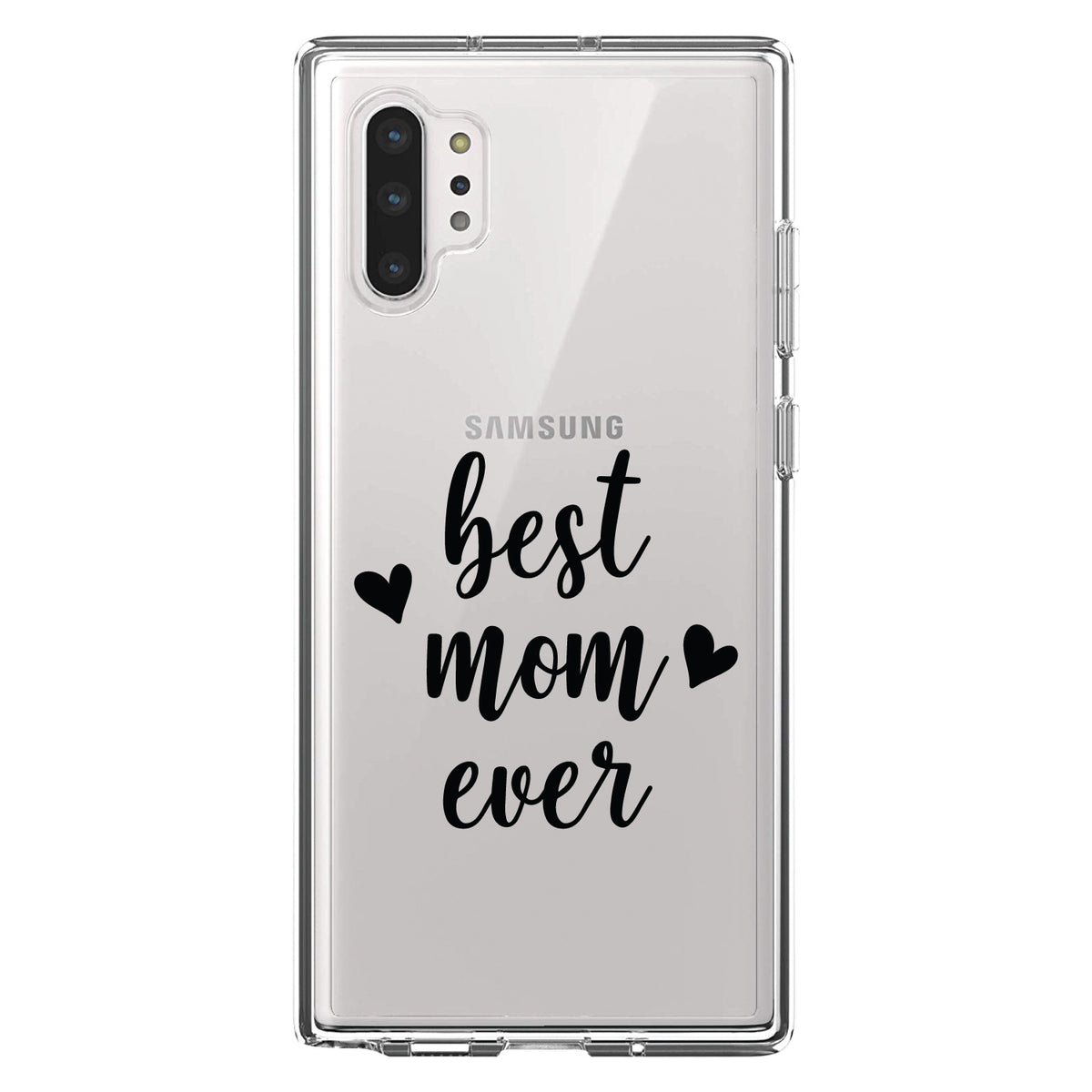 best mom ever, lowercase, hearts Clear Shockproof iPhone Case, view 10