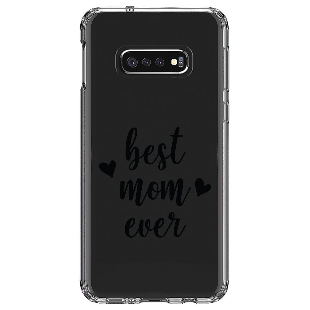 best mom ever, lowercase, hearts Clear Shockproof iPhone Case, view 18