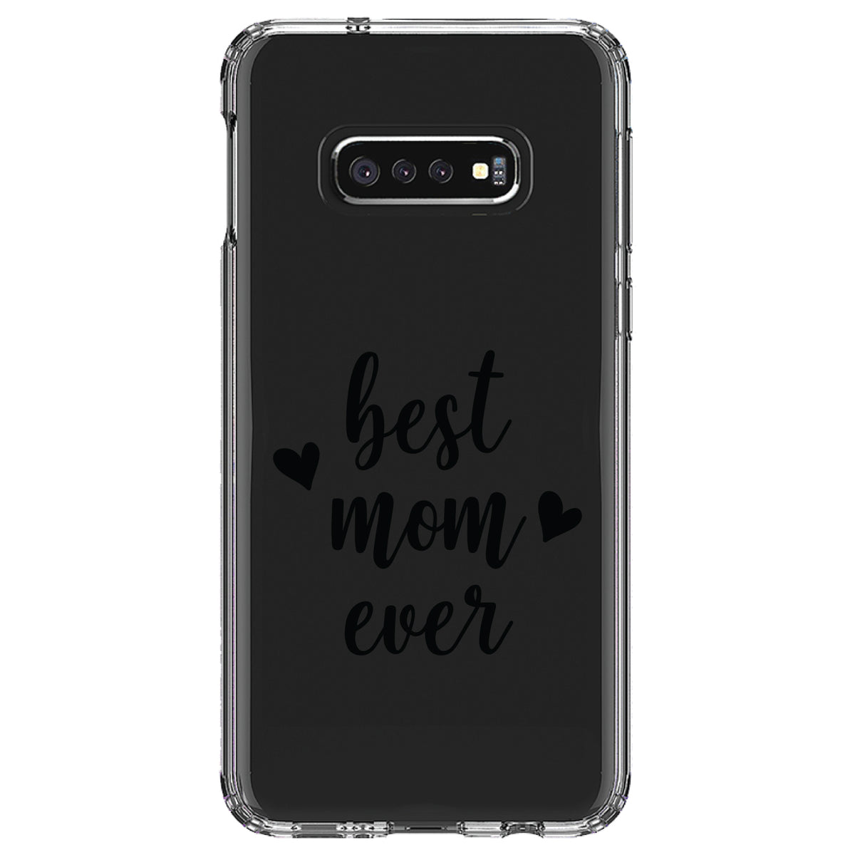 best mom ever, lowercase, hearts Clear Shockproof iPhone Case, view 18