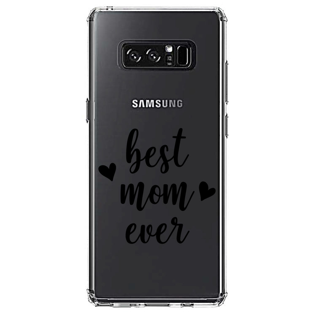 best mom ever, lowercase, hearts Clear Shockproof iPhone Case, view 12
