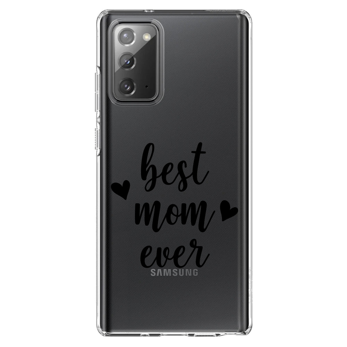 best mom ever, lowercase, hearts Clear Shockproof iPhone Case, view 7