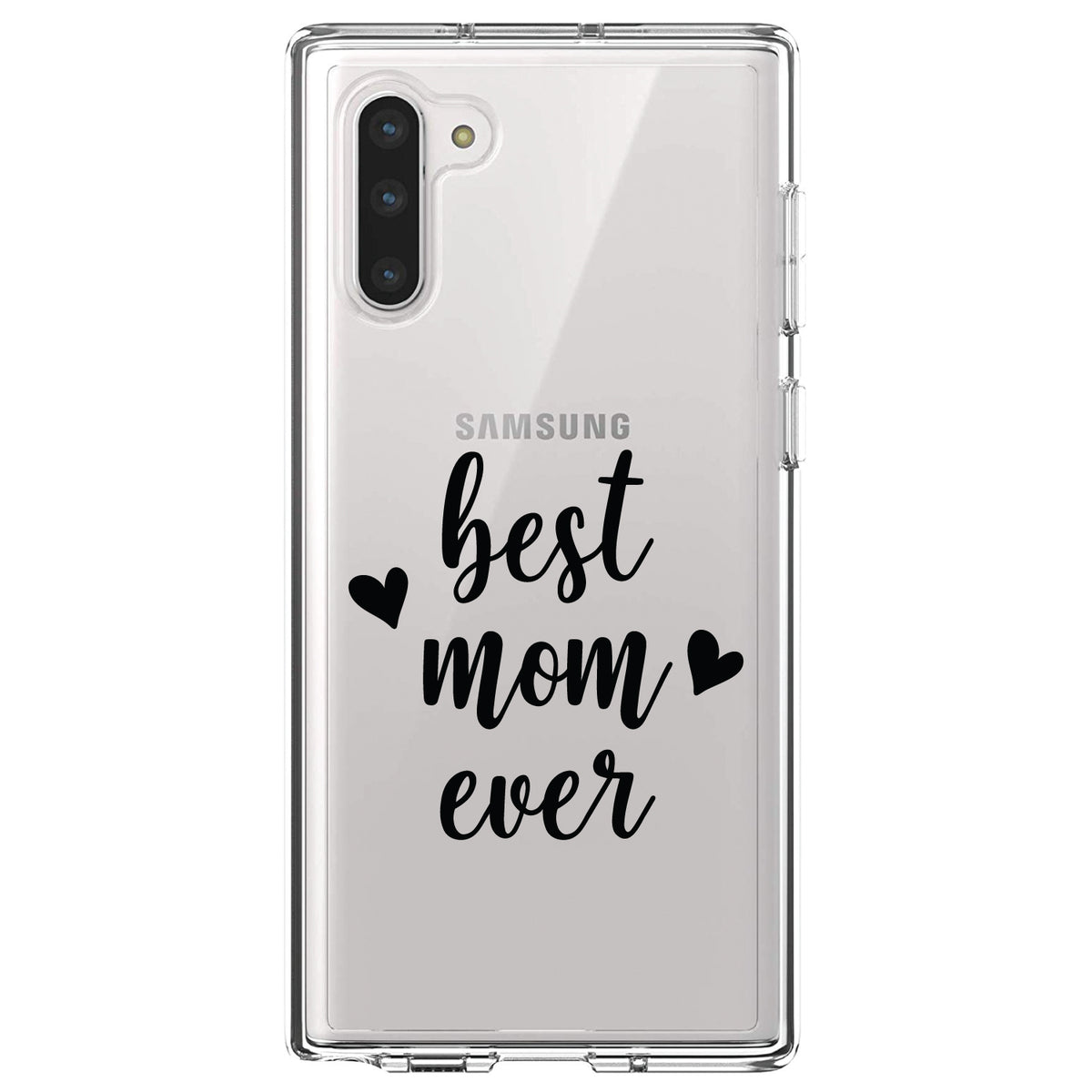 best mom ever, lowercase, hearts Clear Shockproof iPhone Case, view 9