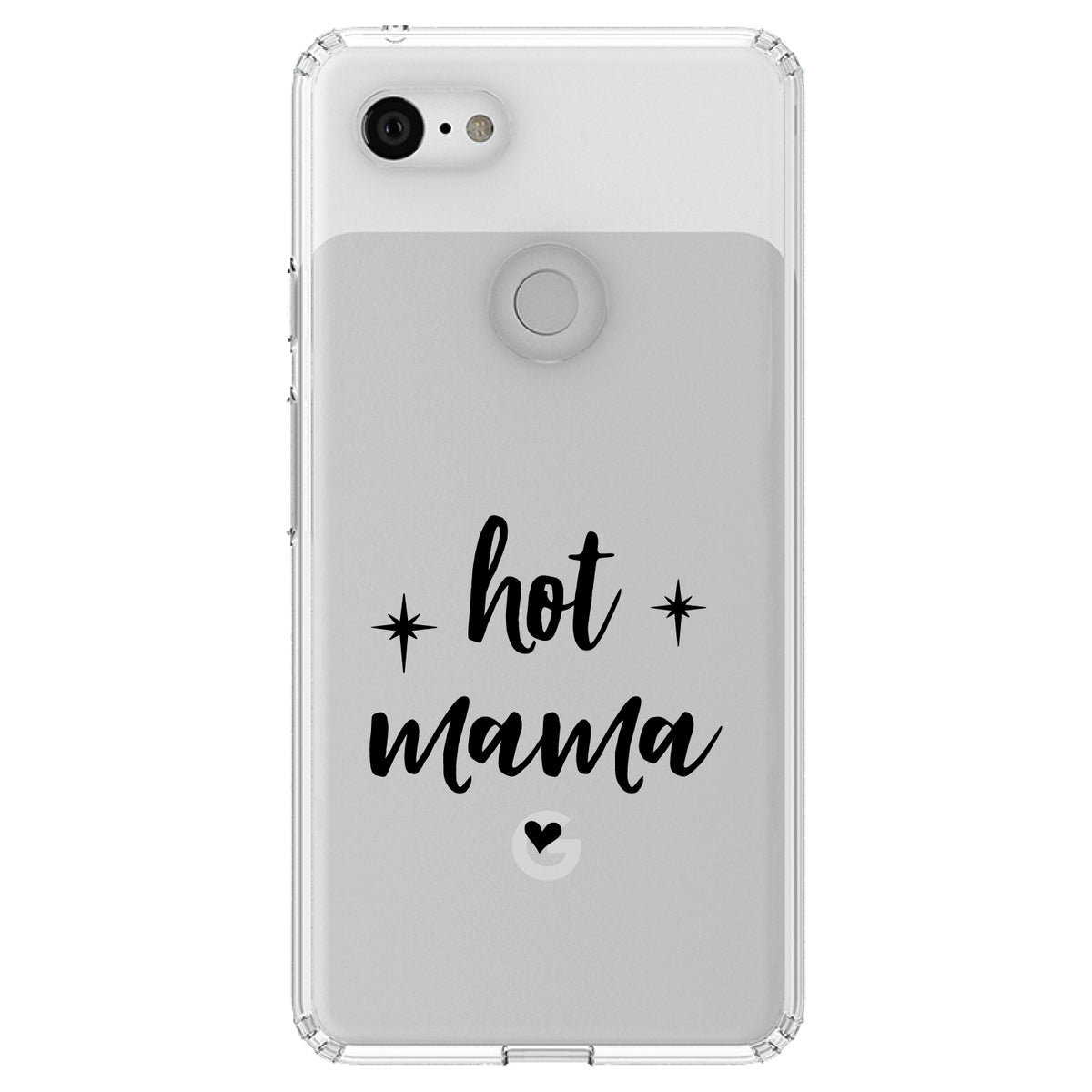 Hot Mama, Stars, Heart Clear Shockproof iPhone Case, view 21
