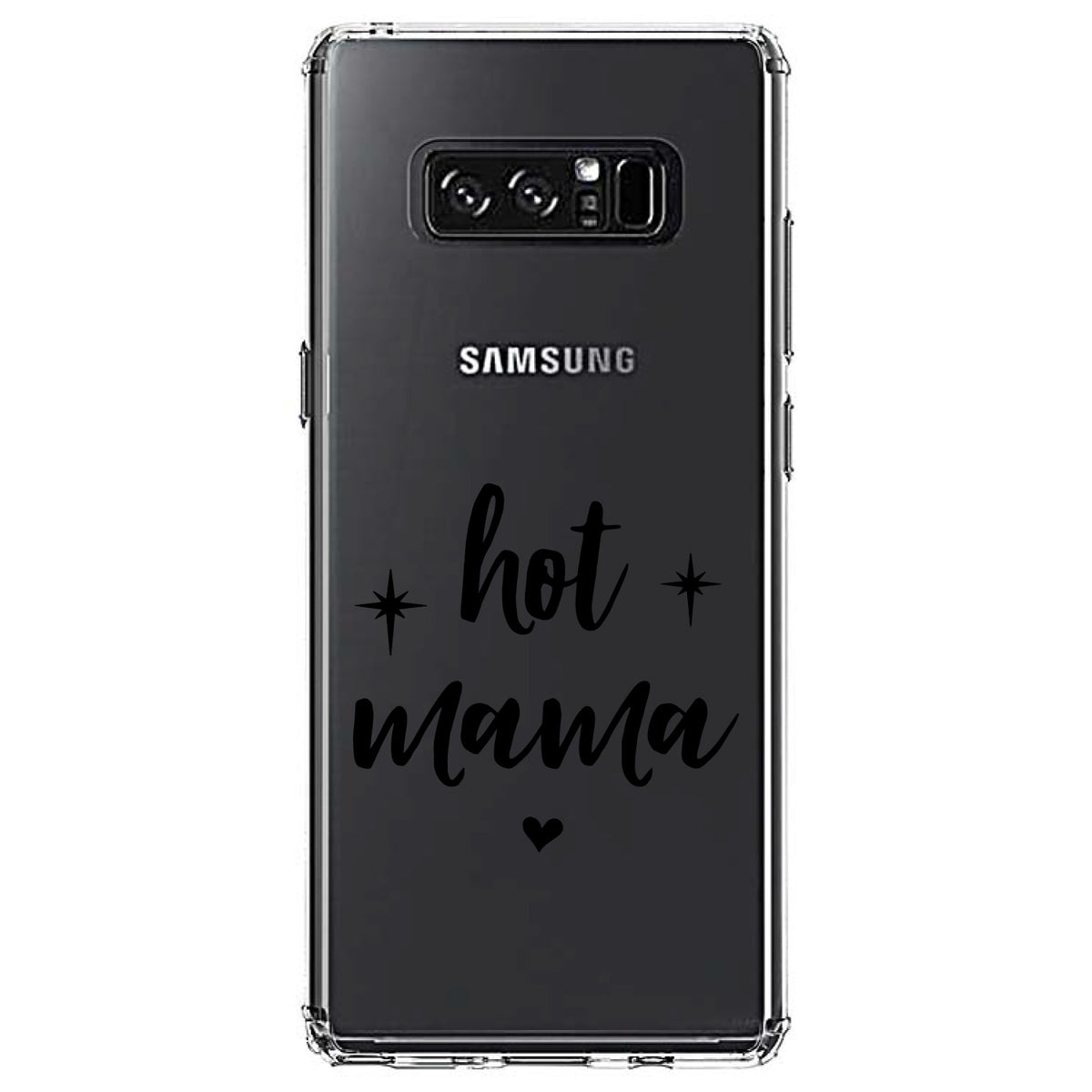 Hot Mama, Stars, Heart Clear Shockproof iPhone Case, view 12