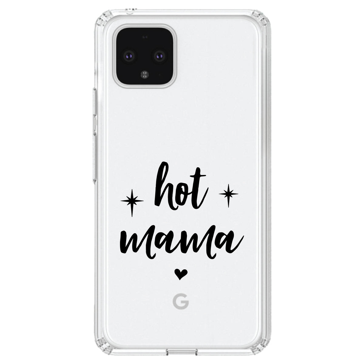 Hot Mama, Stars, Heart Clear Shockproof iPhone Case, view 23