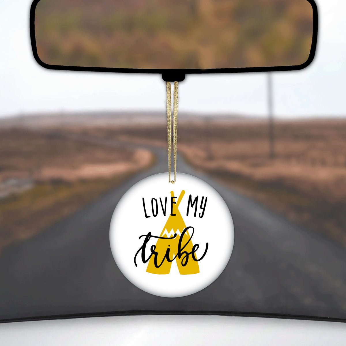 Yellow Teepee Ceramic Ornament, view 3