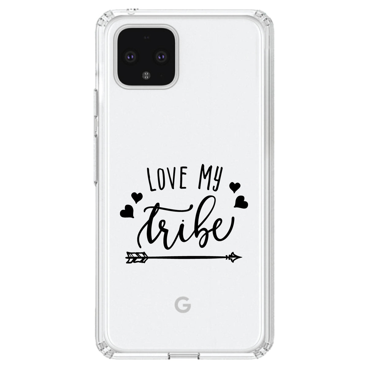 Love My Tribe, Black Arrow Clear Shockproof iPhone Case, view 24