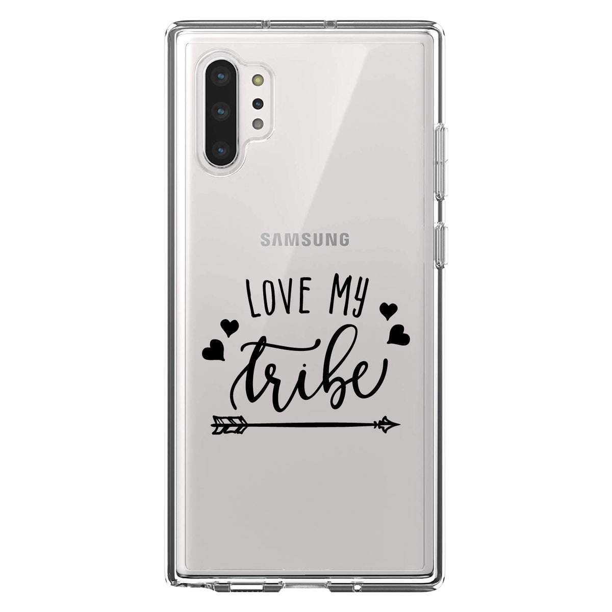 Love My Tribe, Black Arrow Clear Shockproof iPhone Case, view 10