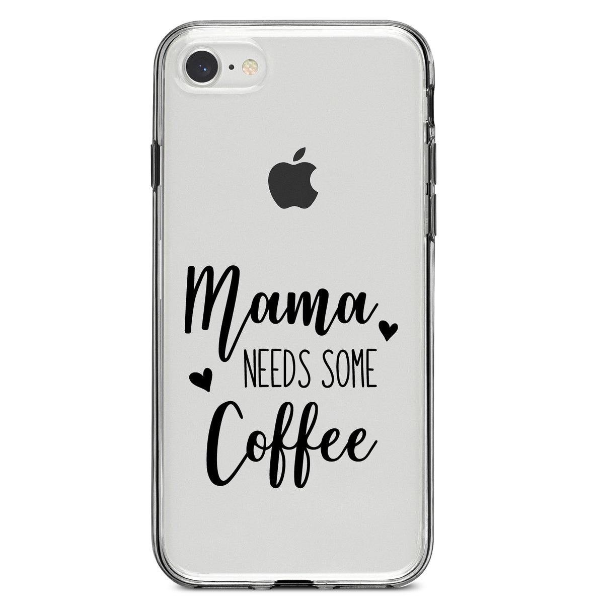 Mama Needs Some Coffee Clear Shockproof iPhone Case, view 5