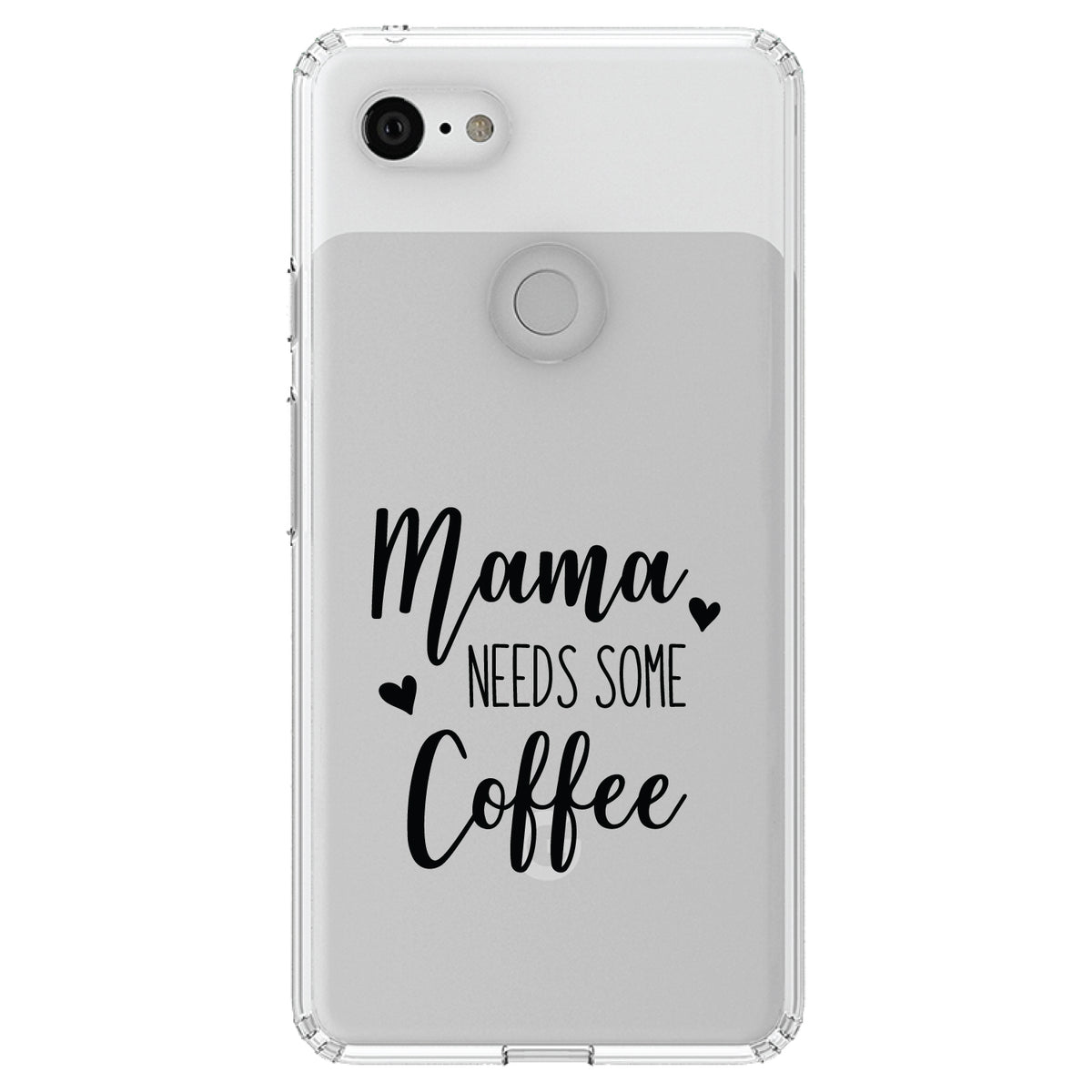 Mama Needs Some Coffee Clear Shockproof iPhone Case, view 22