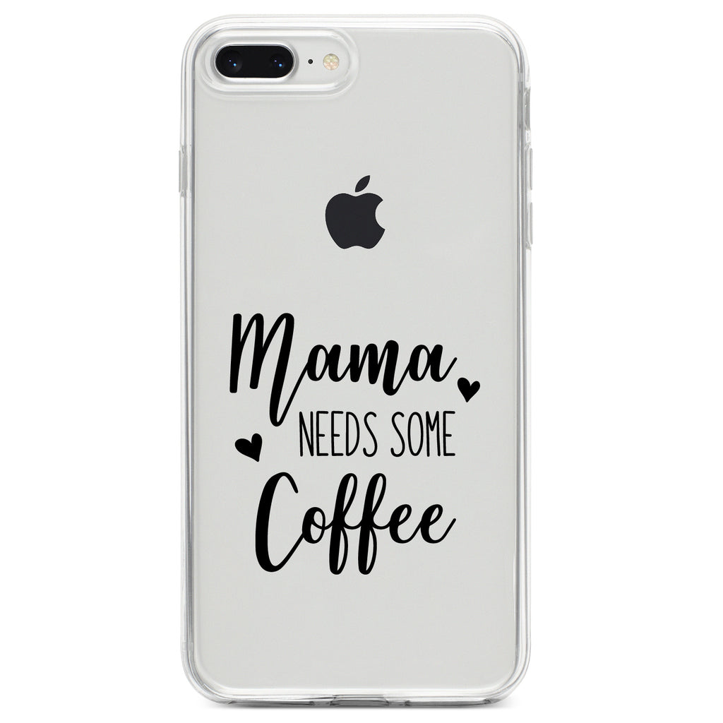 Mama Needs Some Coffee Clear Shockproof iPhone Case, view 6