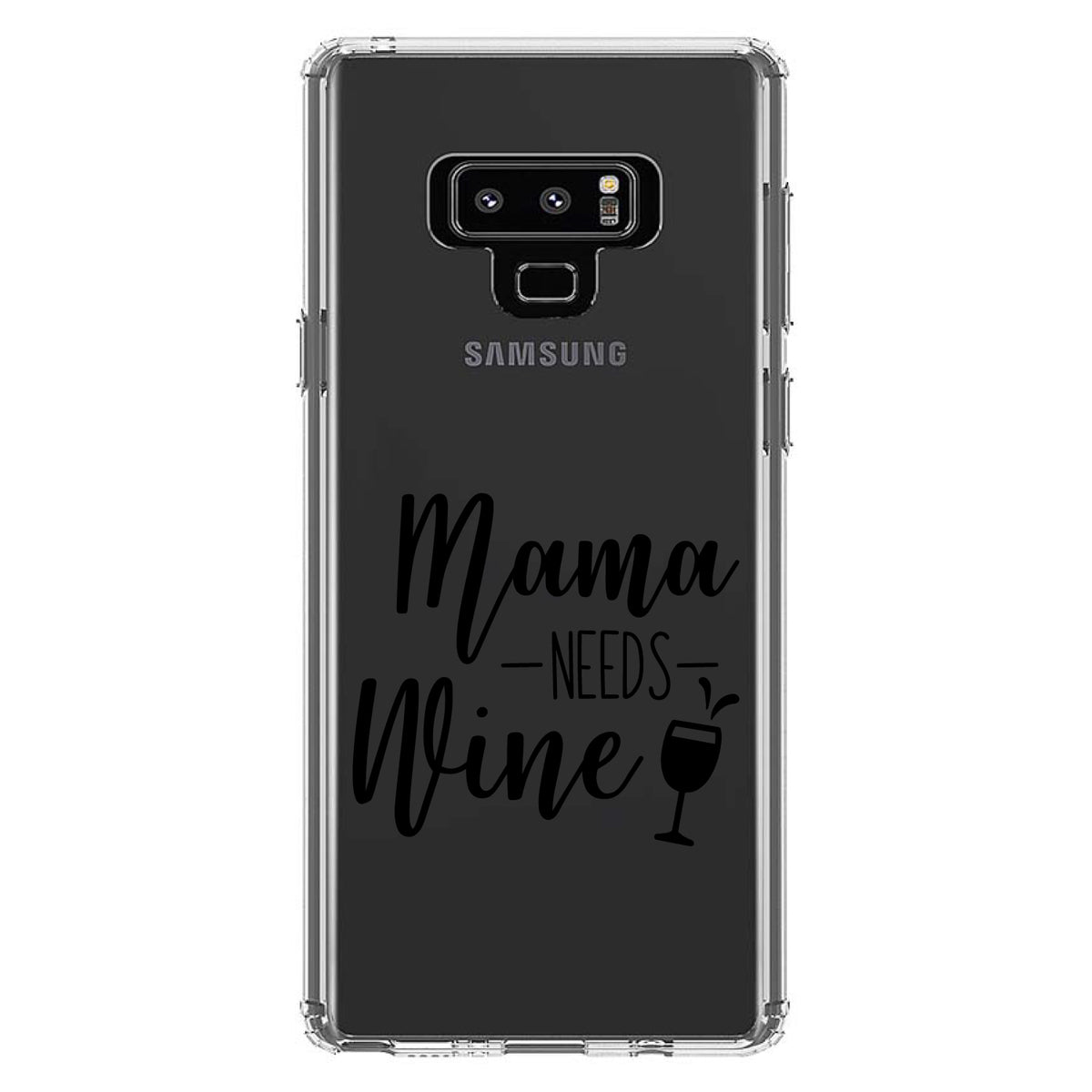 Mama Needs Wine, Wine Glass Clear Shockproof iPhone Case, view 11