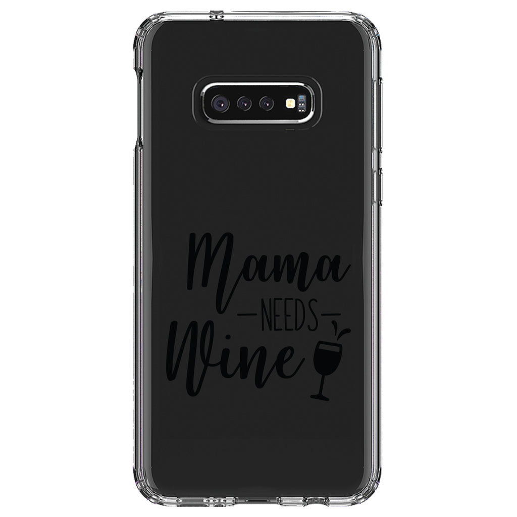 Mama Needs Wine, Wine Glass Clear Shockproof iPhone Case, view 18