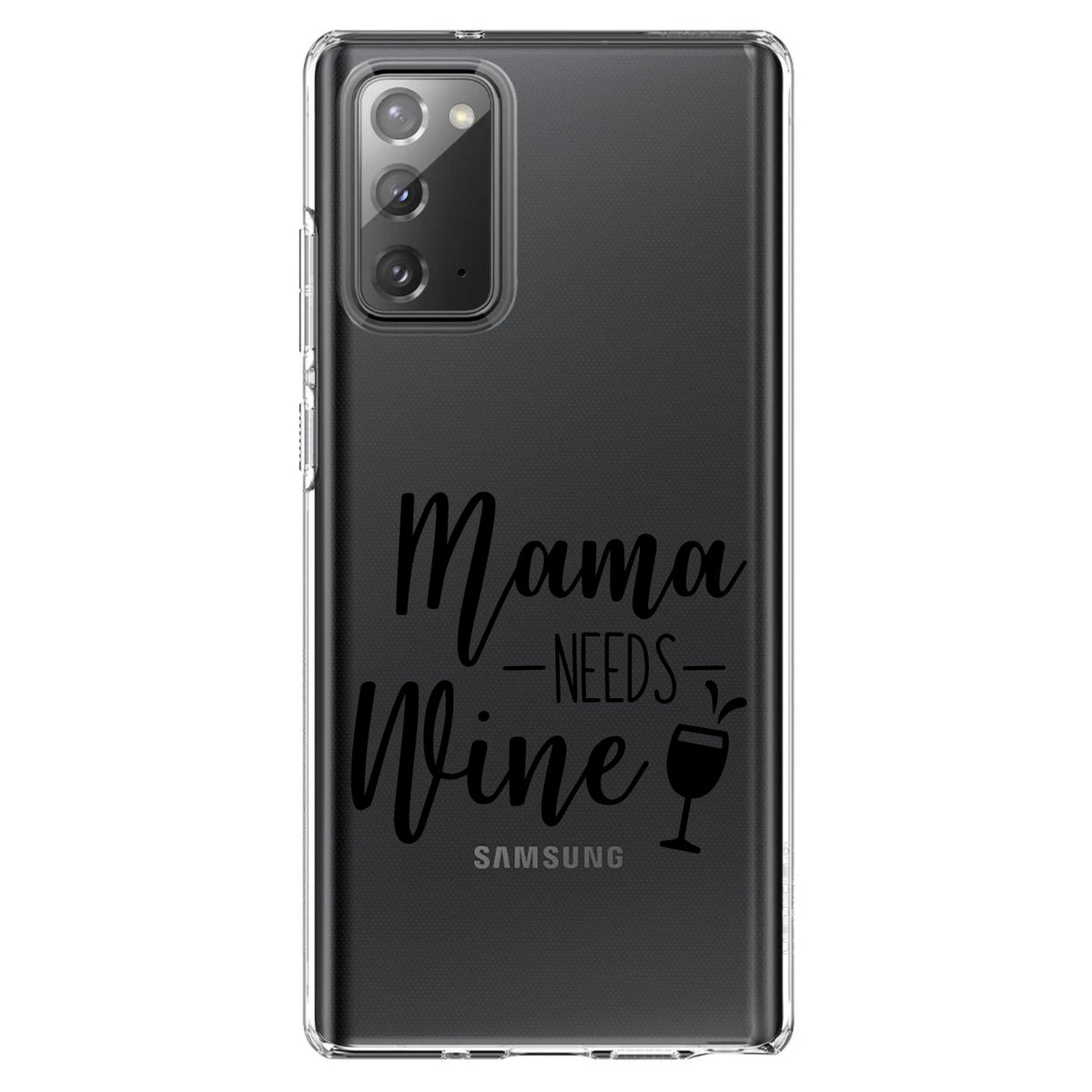 Mama Needs Wine, Wine Glass Clear Shockproof iPhone Case, view 8