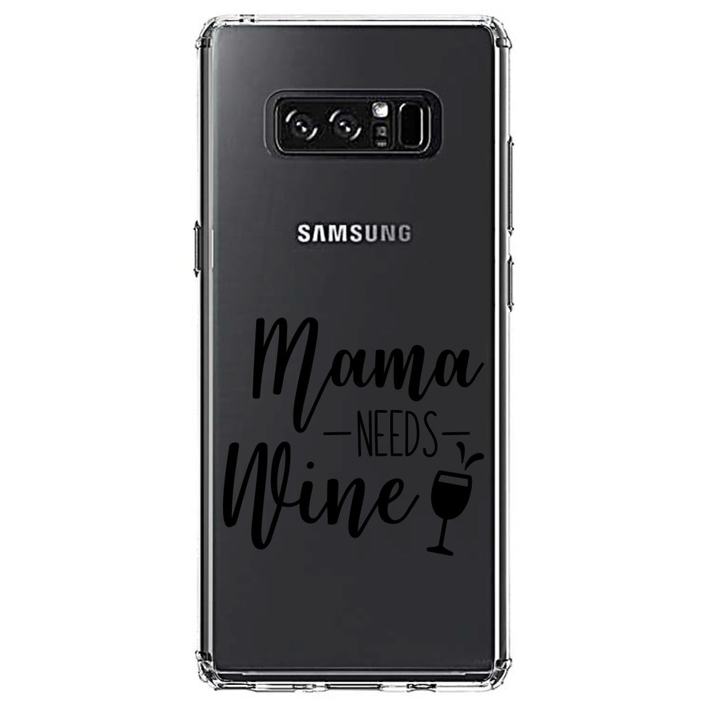 Mama Needs Wine, Wine Glass Clear Shockproof iPhone Case, view 12