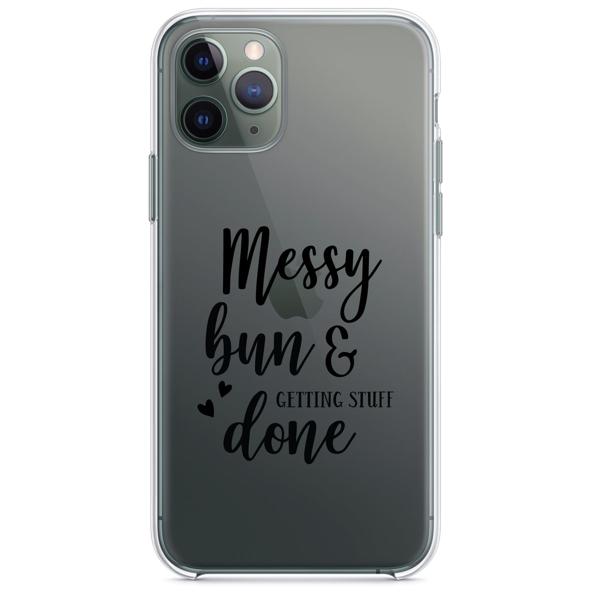 Messy Bun & Getting Stuff Done Clear Shockproof iPhone Case