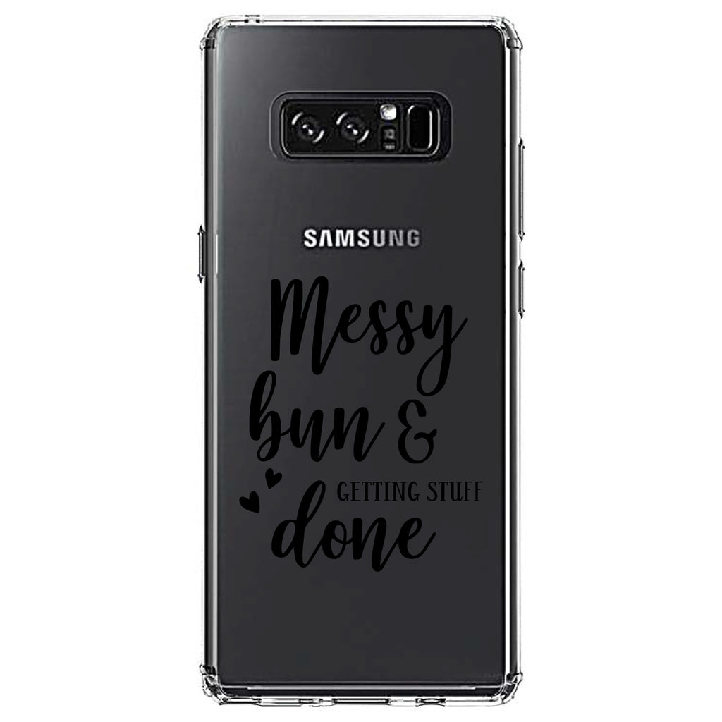 Messy Bun & Getting Stuff Done Clear Shockproof iPhone Case, view 12