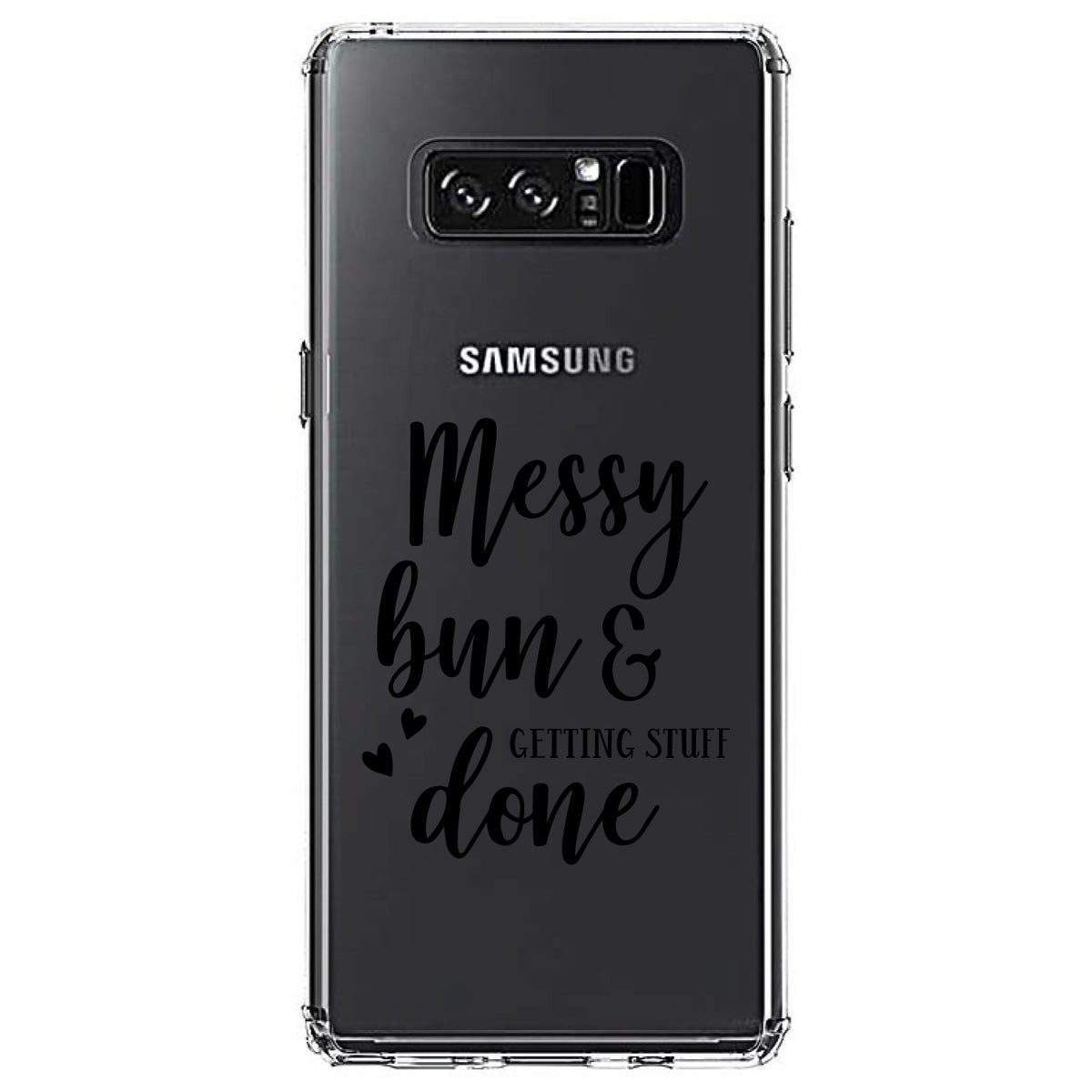 Messy Bun & Getting Stuff Done Clear Shockproof iPhone Case, view 12