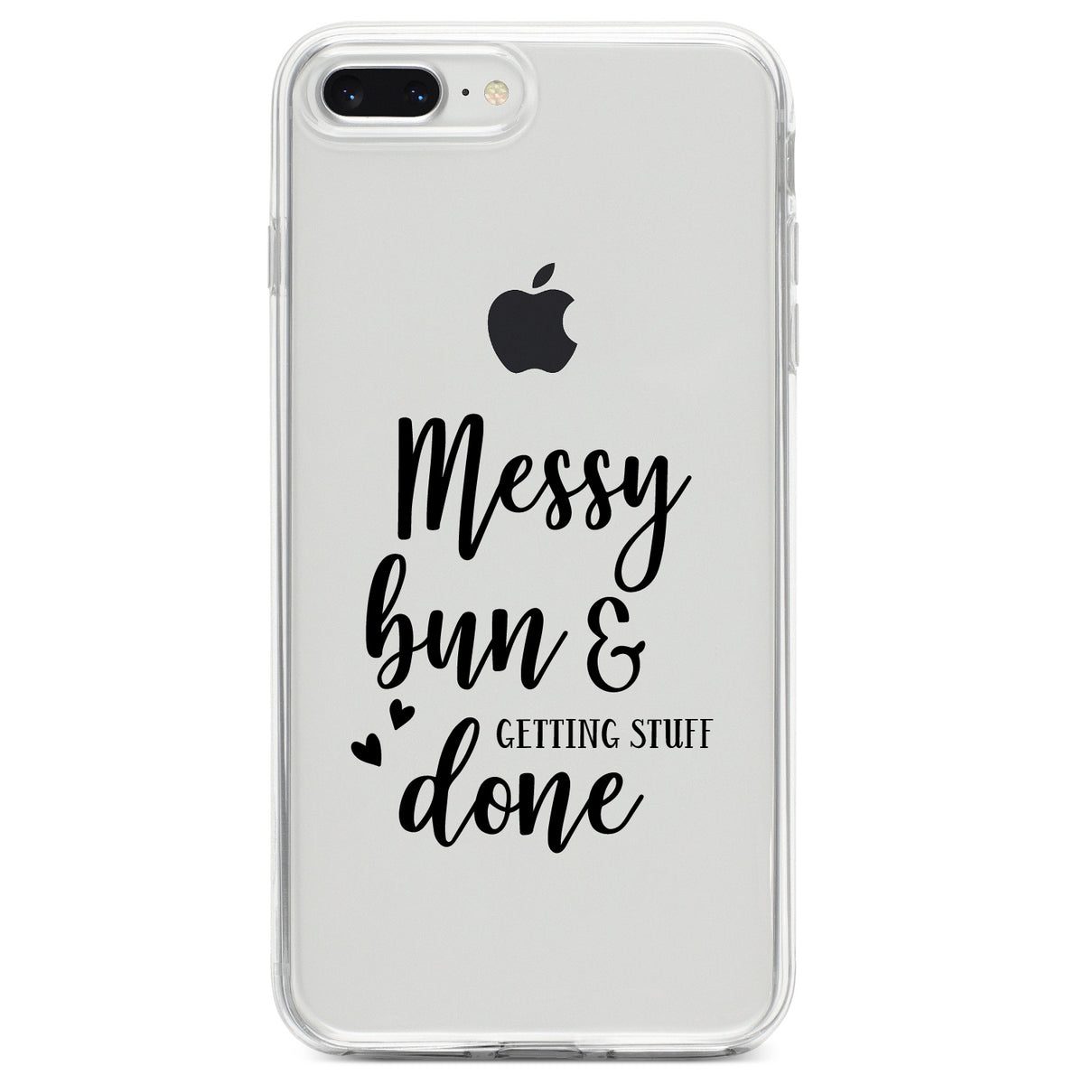 Messy Bun & Getting Stuff Done Clear Shockproof iPhone Case, view 6