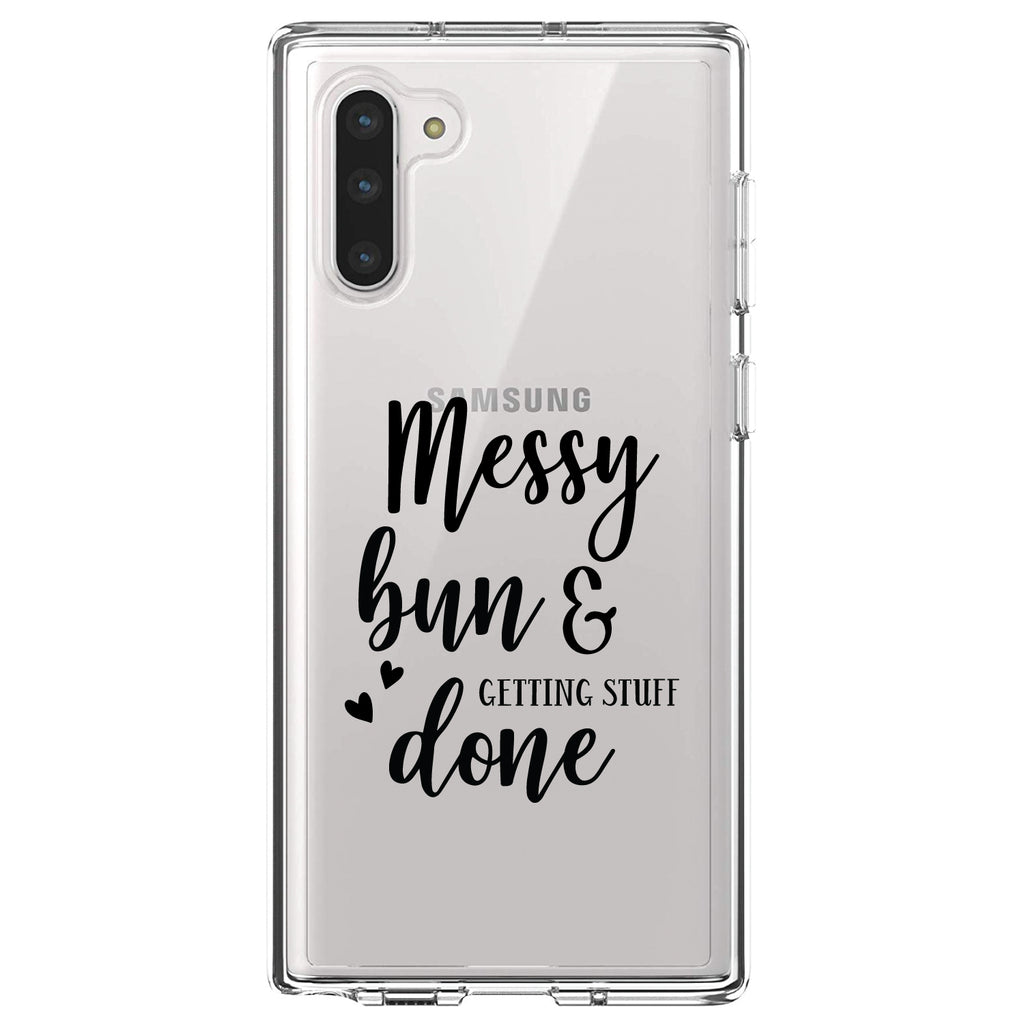 Messy Bun & Getting Stuff Done Clear Shockproof iPhone Case, view 9