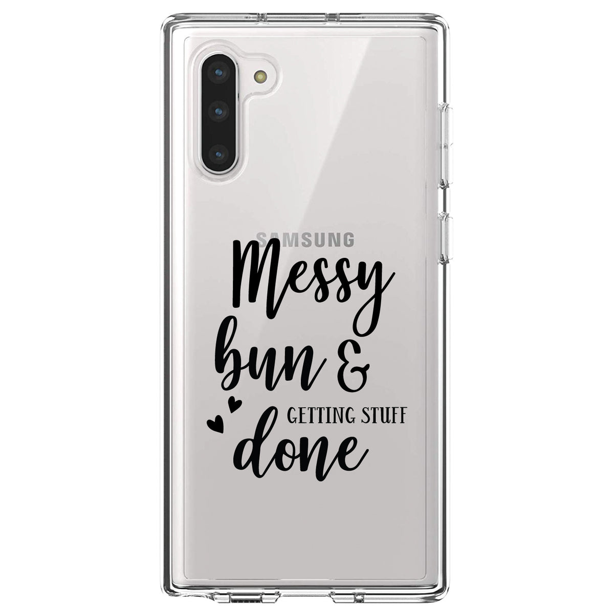 Messy Bun & Getting Stuff Done Clear Shockproof iPhone Case, view 9