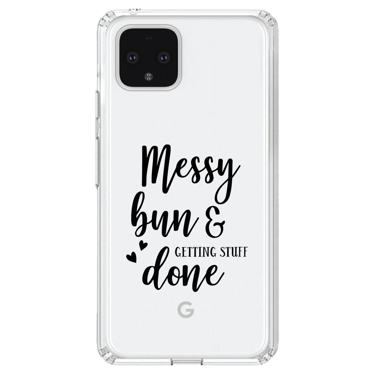 Messy Bun & Getting Stuff Done Clear Shockproof iPhone Case, view 24