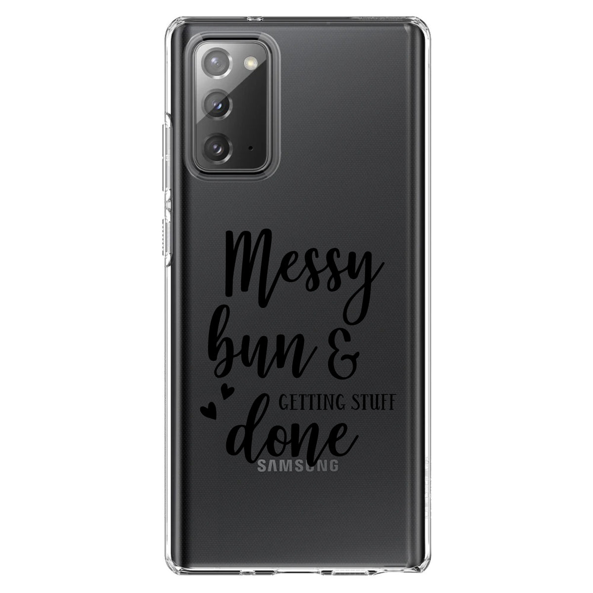 Messy Bun & Getting Stuff Done Clear Shockproof iPhone Case, view 7