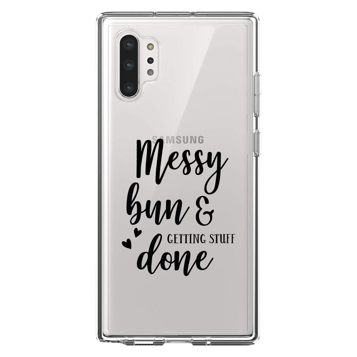Messy Bun & Getting Stuff Done Clear Shockproof iPhone Case, view 10