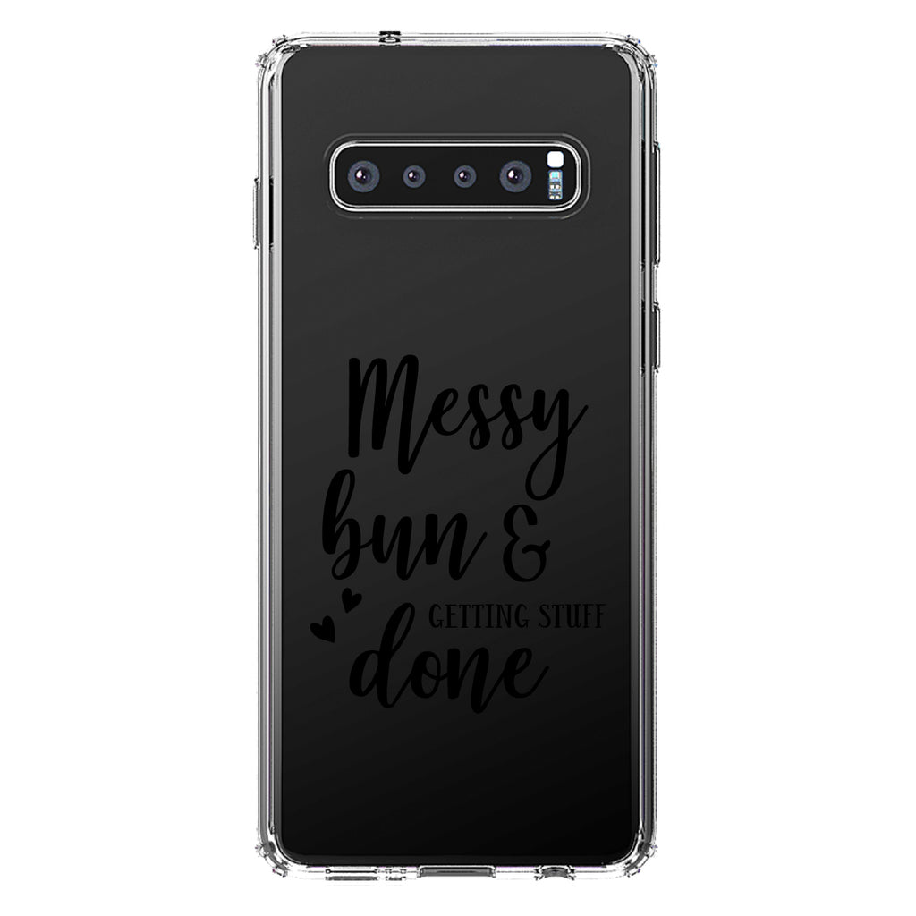 Messy Bun & Getting Stuff Done Clear Shockproof iPhone Case, view 17