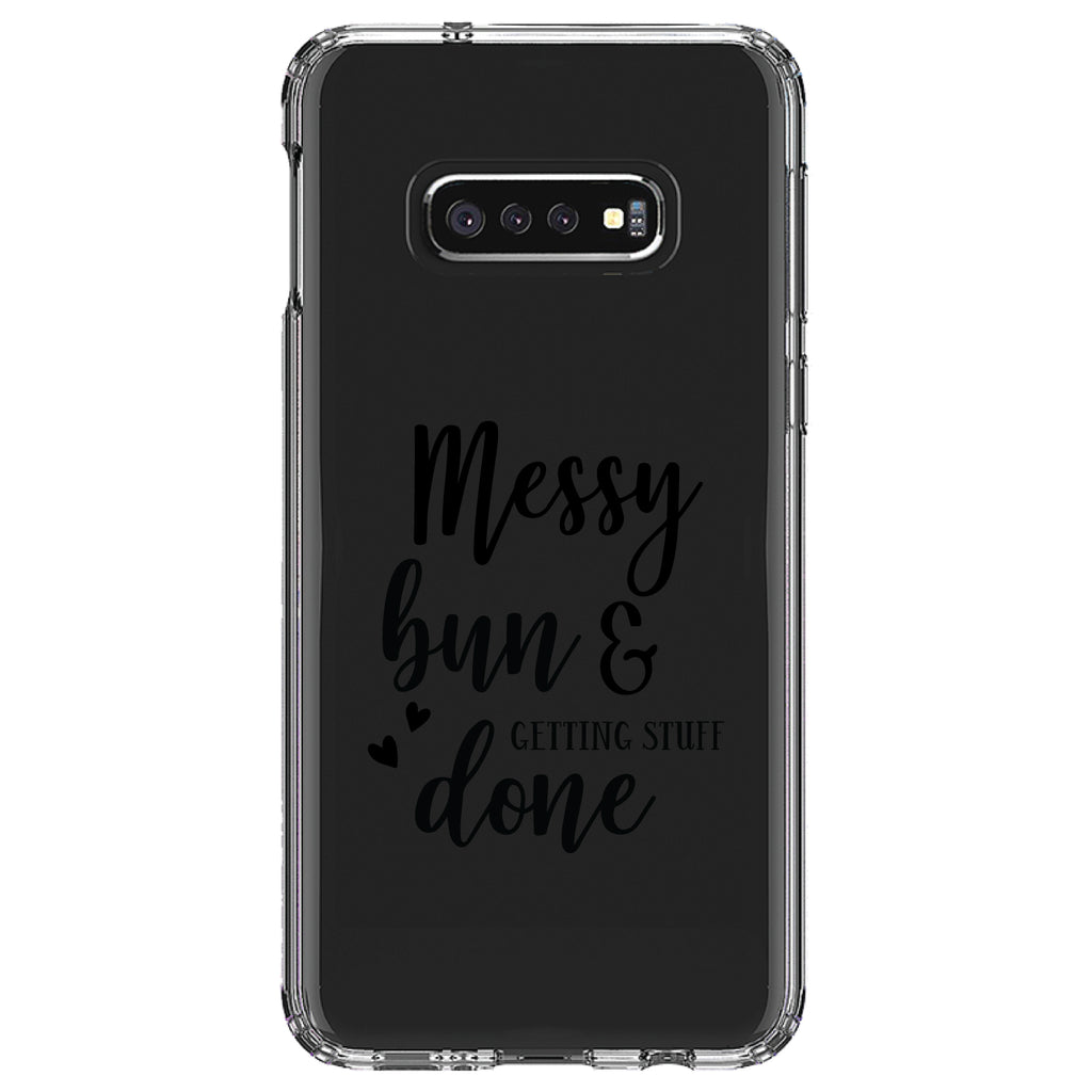 Messy Bun & Getting Stuff Done Clear Shockproof iPhone Case, view 18