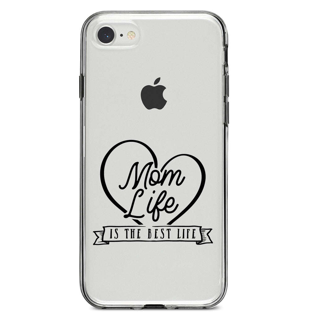 Mom Life is the Best Life Clear Shockproof iPhone Case, view 5