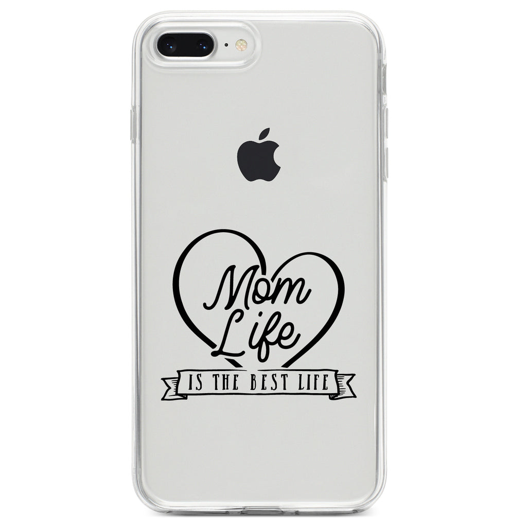 Mom Life is the Best Life Clear Shockproof iPhone Case, view 6