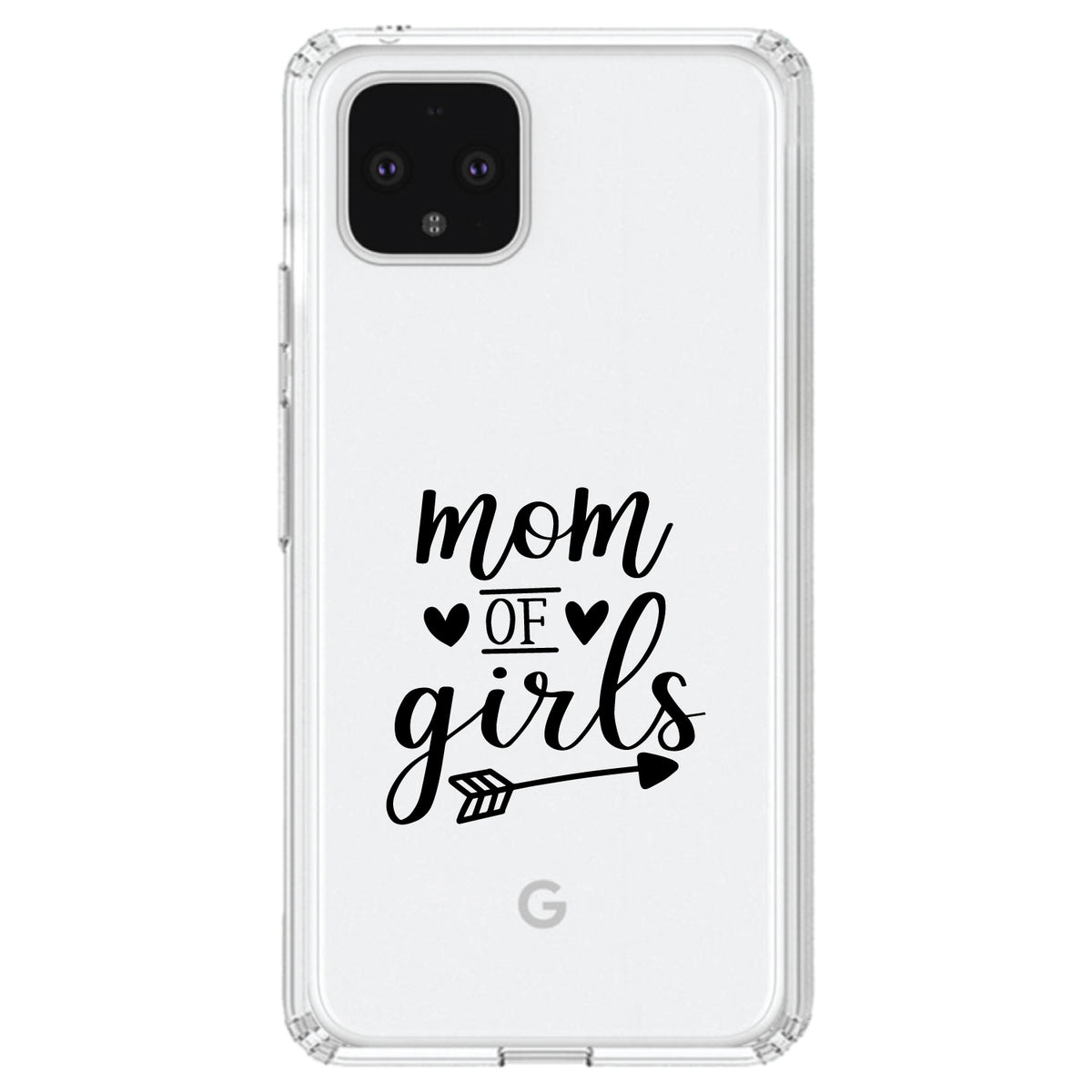 Mom of Girls Clear Shockproof iPhone Case, view 24