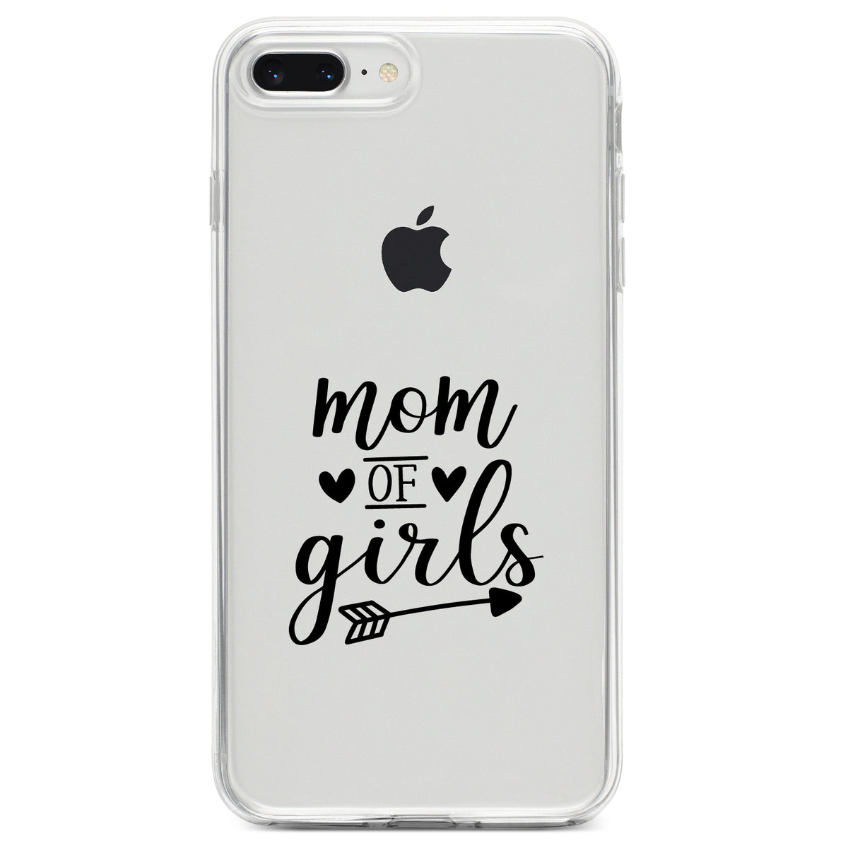 Mom of Girls Clear Shockproof iPhone Case, view 6