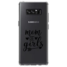 DistinctInk® Clear Shockproof Hybrid Case for Apple iPhone / Samsung Galaxy / Google Pixel - Mom of Girls
