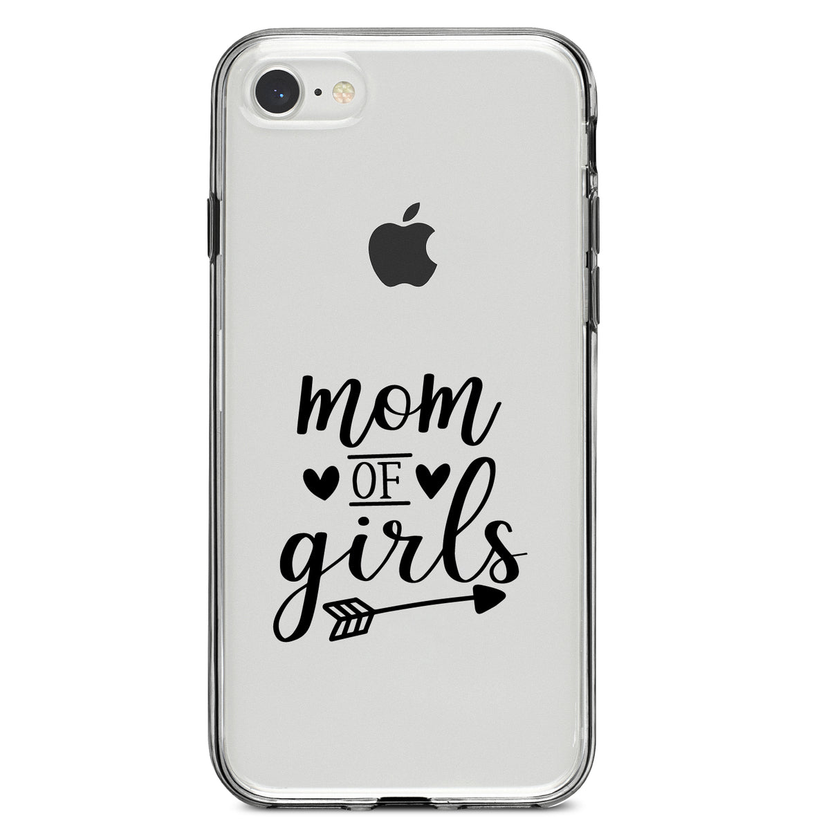 Mom of Girls Clear Shockproof iPhone Case, view 5